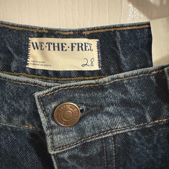 We The Free Dark Blue Wide Leg Jeans - Picture 5 of 6